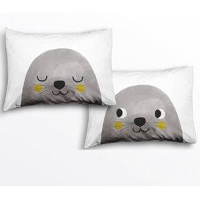Kids Pillowcases, 2 pack, by Rookie Humans - 100% Cotton w/Envelope Closure (Jungle)