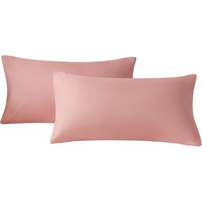 Brushed Microfiber Pillowcase, Toddler Size - 13"x 18" - 1800 Soft Breathable Wrinkle Free Pillow Covers with Envelope Closure for Hair and Skin, Set of 2, Dark Grey