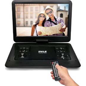 Portable DVD Player with Screen 17.9"- Disk Entertainment System w/Hi-Res HD Swivel Screen, Rechargeable Battery, USB/SD Support - includes Earphone, Cigarette Lighter Car Charger, Remote Control