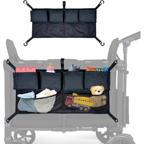 WF Stroller Cargo Net Organizer with Hooks, Compatible with WF All W-Series Stroller Wagons for Side Storage Attachment Accessories