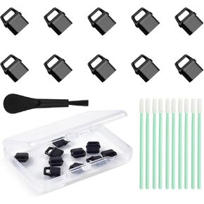 10 Pcs USB C Dust Plugs Port Cover for iPhone 15 Pro Max Plus, Samsung Galaxy S24-S20, Google Pixel and All USB Type C Ports