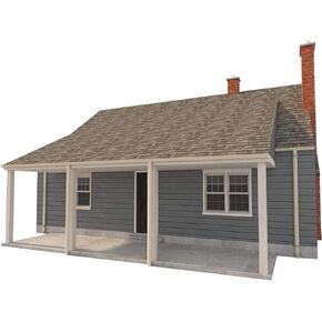 DIY 3 Bedroom Farmhouse Plans - Build Your Own 2-Story Country Home - 832 sq/ft