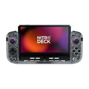 CRKD Nitro Deck+ Handheld Pro Controller for Nintendo Switch & OLED Model - TV Dockable - Programmable Sidekicks & Back Buttons - True Collection System (Clear Black Edition) in Kuwait