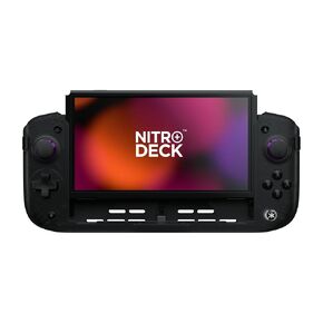 CRKD Nitro Deck+ Handheld Pro Controller for Nintendo Switch & OLED Model - TV Dockable - Programmable Sidekicks & Back Buttons - True Collection System (Clear Black Edition)