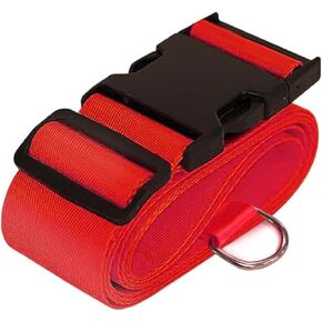 حزام حزام مقعد السيارة إلى الحقيبة، حزام سفر لمقعد السيارة مع إبزيم معدني عالي التحمل، تثبيت مقعد سيارة الطفل على الأمتعة، حل آمن للسفر للنقل (أحمر) in Kuwait