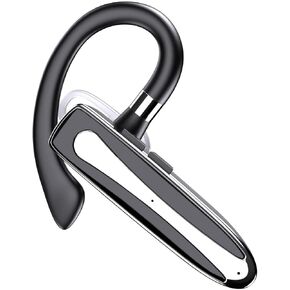 Phone Bluetooth Headset for Cell Phone with Mic for Work, Bluetooth Earpiece Hands Free Single Ear Piece Wireless for PC/Computer, Phone Calls Headphone Waterproof for Trucker Driver with Micphone