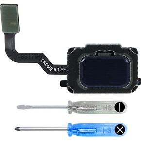 MMOBIEL Home Button Fingerprint Touch Sensor Flex Compatible with Samsung Galaxy Note 9 2018 - Flex Cable Connector - Replacement - Incl. Screwdrivers - Blue