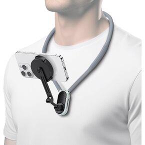 Magnetic Neck Mount for Phones Compatible with Magsafe iPhone 15/14/13/12 Plus Pro Max Series, POV Neck Phone Holder for Recording Hands Free Tripod Chest Mount