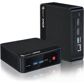 Beelink SER5 PRO Mini PC,AMD Ryzen 7 5800H(up to 4.4GHz,8C/16T),16G DDR4 RAM(3200MHz)/500GB M.2 PCIe3.0 NVMe SSD Mini Computer,Supports 4K Three-Screen Display/WiFi 6/BT5.2