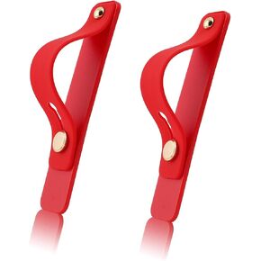 Removable and Reusable Cell Phone Grip Strap, Yetaida Telescopic Finger Kickstand Bracket Universal Silicone Phone Holder Stand and Portable Finger Loop for Most Smartphones Case (White)