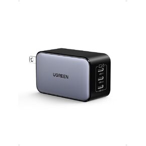 UGREEN 65W USB-C Charger Block, Nexode 3-Port Type-C GaN Charger USB C Power Adapter Fast Charging Compatible with iPhone 16/15/14, Galaxy S24/S23, MacBook Pro/Air, iPad Pro/Air, Pixel 8, Steam Deck