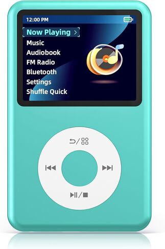 128G Mp3 Player with Bluetooth, 2.4" Portable Mini HiFi Sound Bluetooth Walkman Best Choice for 2024 (Turquoise) in Saudi Arabia