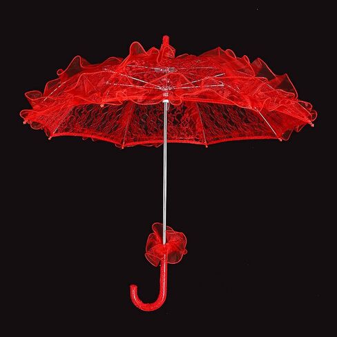 دعامة تصوير حفل زفاف، أنيقة وعصرية مقاس 19.73.92.4 بوصة لتزيين الاحتفالات ومظلة من الدانتيل ومظلة زفاف، لكشك الصور (أحمر) in Kuwait