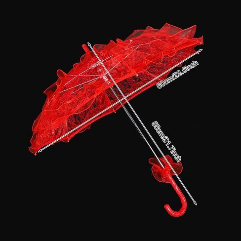 دعامة تصوير حفل زفاف، أنيقة وعصرية مقاس 19.73.92.4 بوصة لتزيين الاحتفالات ومظلة من الدانتيل ومظلة زفاف، لكشك الصور (أحمر) in Kuwait