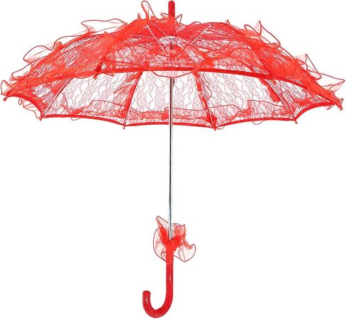 دعامة تصوير حفل زفاف، أنيقة وعصرية مقاس 19.73.92.4 بوصة لتزيين الاحتفالات ومظلة من الدانتيل ومظلة زفاف، لكشك الصور (أحمر) in Kuwait