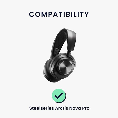 kwmobile Ear Pads Compatible with SteelSeries Arctis Nova Pro Earpads - 2X Replacement for Headphones - Black in Kuwait