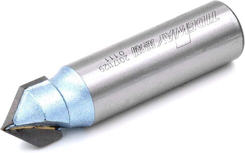 7/8 بوصة قطع ضياء 1/2 بوصة عرقوب النجارة 90 درجة كربيد يميل 2-الفلوت V-الأخدود راوتر بت in Kuwait