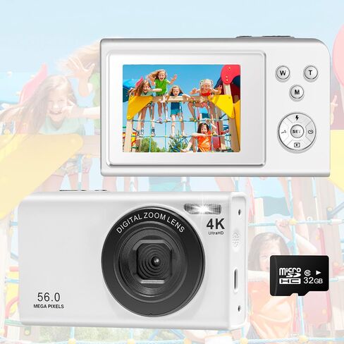 Digital Camera for Kids, 4K Point and Shoot Digital Cameras for Kids with 32GB Sd Card(Only for Kids) in Saudi Arabia
