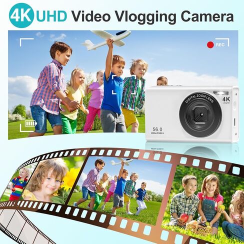Digital Camera for Kids, 4K Point and Shoot Digital Cameras for Kids with 32GB Sd Card(Only for Kids) in Saudi Arabia