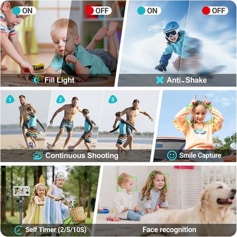 Digital Camera for Kids, 4K Point and Shoot Digital Cameras for Kids with 32GB Sd Card(Only for Kids) in Saudi Arabia