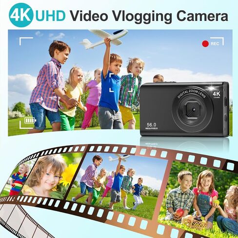 Digital Camera for Kids, 4K Point and Shoot Digital Cameras for Kids with 32GB Sd Card(Only for Kids) in Saudi Arabia