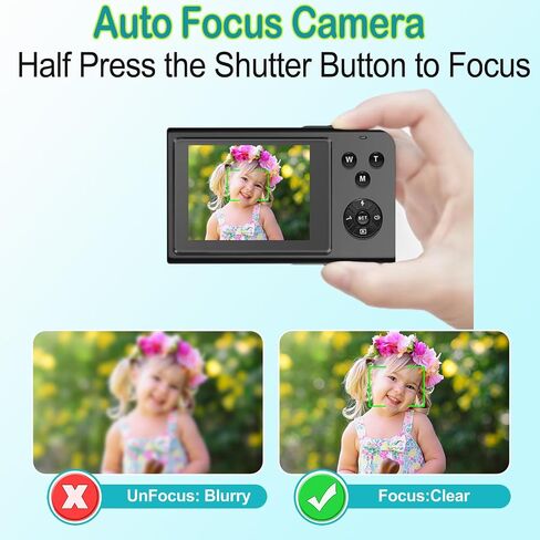 Digital Camera for Kids, 4K Point and Shoot Digital Cameras for Kids with 32GB Sd Card(Only for Kids) in Saudi Arabia