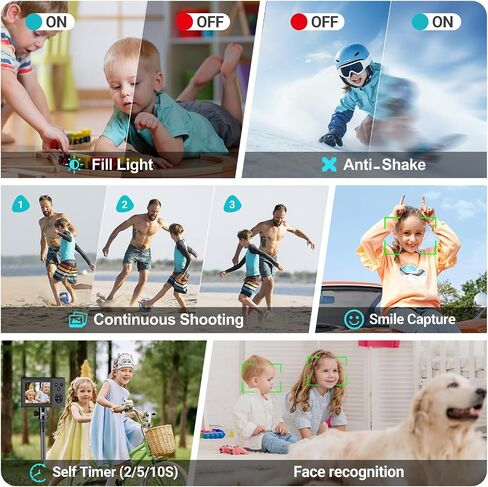 Digital Camera for Kids, 4K Point and Shoot Digital Cameras for Kids with 32GB Sd Card(Only for Kids) in Saudi Arabia