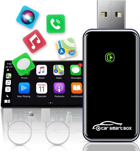 محول CarPlay اللاسلكي لأجهزة Apple، يحول CarPlay السلكي إلى لاسلكي، محول Carplay اللاسلكي للملاحة والموسيقى، تحويل السلكي إلى CarPlay اللاسلكي مناسب للسيارات من 2015 وiPhone iOS 10+ in Saudi Arabia