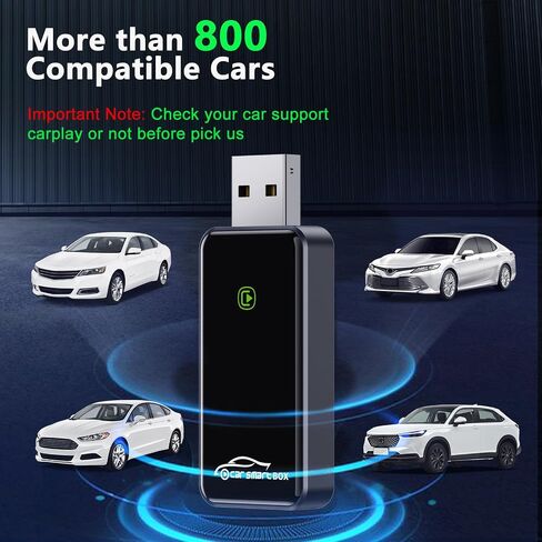 محول CarPlay اللاسلكي لأجهزة Apple، يحول CarPlay السلكي إلى لاسلكي، محول Carplay اللاسلكي للملاحة والموسيقى، تحويل السلكي إلى CarPlay اللاسلكي مناسب للسيارات من 2015 وiPhone iOS 10+ in Saudi Arabia
