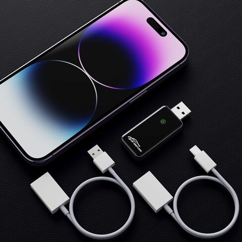 محول CarPlay اللاسلكي لأجهزة Apple، يحول CarPlay السلكي إلى لاسلكي، محول Carplay اللاسلكي للملاحة والموسيقى، تحويل السلكي إلى CarPlay اللاسلكي مناسب للسيارات من 2015 وiPhone iOS 10+ in Saudi Arabia