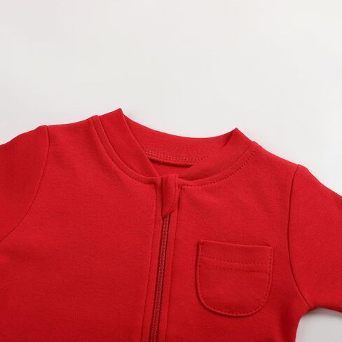 New Born Romper, Baby Bodysuit Jumpsuit, 100% Cotton Long Sleeve with Mitten Cuff and Footies for 0-12 Months in Saudi Arabia