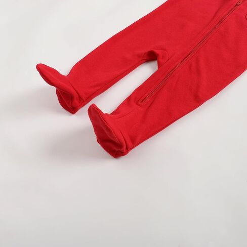 New Born Romper, Baby Bodysuit Jumpsuit, 100% Cotton Long Sleeve with Mitten Cuff and Footies for 0-12 Months in Saudi Arabia