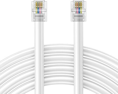 كابل تمديد سلك الهاتف الثابت، مع قابس RJ-11 6P4C قياسي (3.3 قدم / 3 عبوات) in Saudi Arabia
