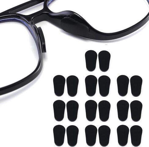 Adhesive Nose Pad, 10 Pairs Eyeglass Nose Pads Stick On Silicone Anti-Slip for Glasses Sunglasses,Clear,1.0mm in Kuwait