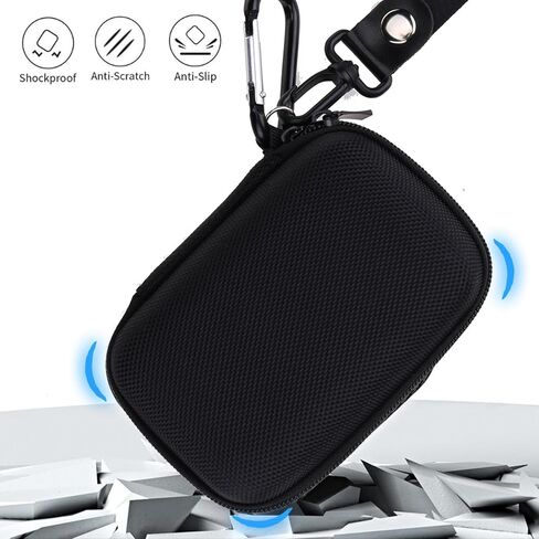 Portable Protection Hard EVA Case for PLAUD Note Voice Recorder,Carrying Case for Magsafe Battery Pack,USB Cable,Zipper Carrying Hard Case,Carrying Bag Mesh Inner Pocke-Only Case (Black) in Saudi Arabia