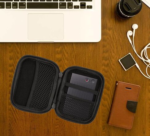 Portable Protection Hard EVA Case for PLAUD Note Voice Recorder,Carrying Case for Magsafe Battery Pack,USB Cable,Zipper Carrying Hard Case,Carrying Bag Mesh Inner Pocke-Only Case (Black) in Saudi Arabia