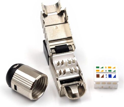 موصلات RJ45 أداة مجانية Cat8، Cat8 قابس إنهاء المجال المقابس المعيارية المحمية لـ 2000 ميجا هرتز 2 جيجا هرتز 40 جيجا، 22AWG-24AWG، مجموعة من 6 in Saudi Arabia