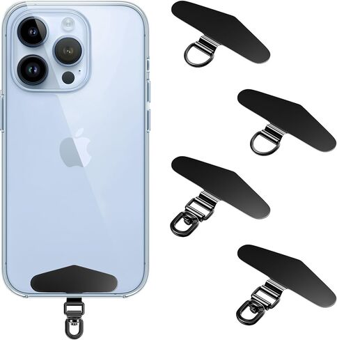 Heavy Duty Phone Tether Tab - 4 Pack Metal Phone Tether Tab for iPhone | Metal Phone Tether for Full Phone Cases in Saudi Arabia