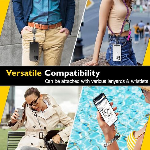 Heavy Duty Phone Tether Tab - 4 Pack Metal Phone Tether Tab for iPhone | Metal Phone Tether for Full Phone Cases in Saudi Arabia