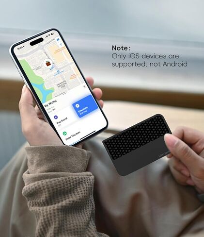 بطاقة تتبع محفظة Air Tag متوافقة مع Apple Find My App (iOS فقط)، وعلامة رفيعة لمكتشف المحفظة ومحدد موقع العناصر النحيف للمحفظة وجواز السفر والمحفظة ومقاومة للماء وMini (Android غير مدعوم) in Kuwait