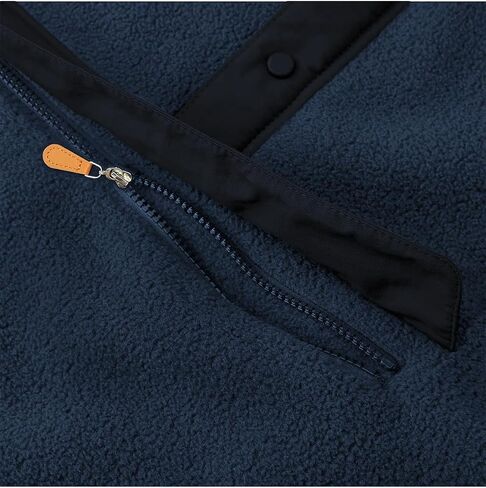 Beotyshow Men's Quarter Zip Pullover Sweatshirts Fashion Long Sleeve Mock Neck Button Fleece Casual Sweatshirt in Saudi Arabia