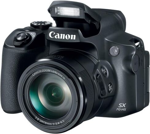 حزمة كاميرا PowerShot SX70 HS بدقة 20.3 ميجابكسل من Canon مع حقيبة كاميرا Deco Gear، وعبوتين بديلتين Vivitar LP-E12، وبطاقة ذاكرة Lexar سعة 128 جيجابايت SDXC، ومجموعة برامج التحرير الاحترافية TechSmart in Saudi Arabia