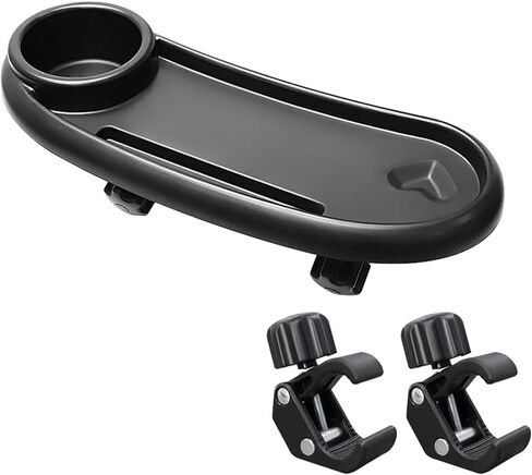 صينية الوجبات الخفيفة لعربة الأطفال العالمية، صينية حامل أكواب مع مشبك قابل للتعديل، ملحق صينية الوجبات الخفيفة لعربة الأطفال للأطفال والرضع، ملحقات عربة الأطفال in Kuwait