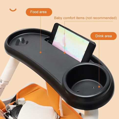 صينية الوجبات الخفيفة لعربة الأطفال العالمية، صينية حامل أكواب مع مشبك قابل للتعديل، ملحق صينية الوجبات الخفيفة لعربة الأطفال للأطفال والرضع، ملحقات عربة الأطفال in Kuwait