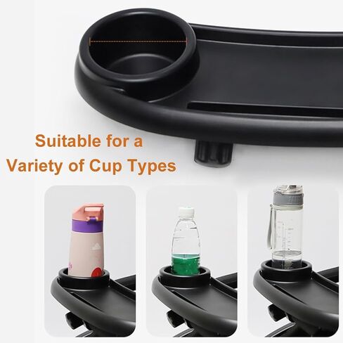 صينية الوجبات الخفيفة لعربة الأطفال العالمية، صينية حامل أكواب مع مشبك قابل للتعديل، ملحق صينية الوجبات الخفيفة لعربة الأطفال للأطفال والرضع، ملحقات عربة الأطفال in Kuwait