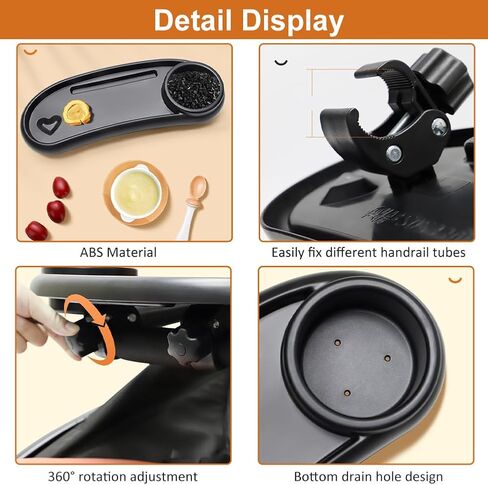 صينية الوجبات الخفيفة لعربة الأطفال العالمية، صينية حامل أكواب مع مشبك قابل للتعديل، ملحق صينية الوجبات الخفيفة لعربة الأطفال للأطفال والرضع، ملحقات عربة الأطفال in Kuwait