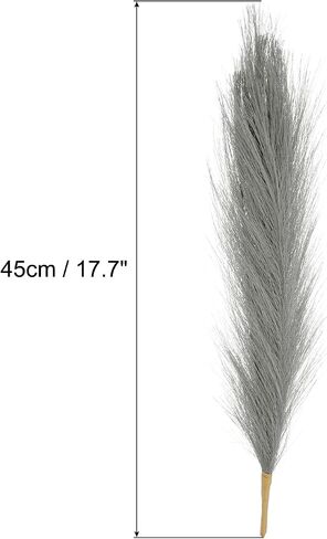 MECCANIXITY 6 Pack 42pcs Faux Pampas Grass,Tall 17.7"/45cm Fake Fluffy Pampas Grass Decor for Living Room Party Wall Vase Wedding Decoration,Dark Green in Saudi Arabia