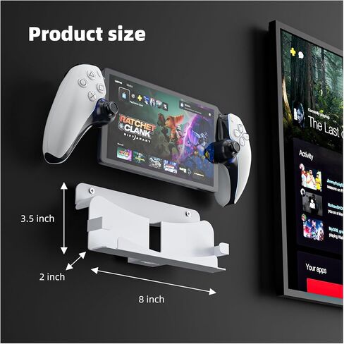 حامل تثبيت على الحائط من ECHZOVE PS Portal، طقم تثبيت على الحائط متوافق مع مشغل PlayStation Portal Remote Player، حامل دعامة تثبيت على الحائط لملحقات بوابة PS5 - أبيض in Kuwait