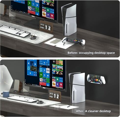 حامل تثبيت على الحائط من ECHZOVE PS Portal، طقم تثبيت على الحائط متوافق مع مشغل PlayStation Portal Remote Player، حامل دعامة تثبيت على الحائط لملحقات بوابة PS5 - أبيض in Kuwait