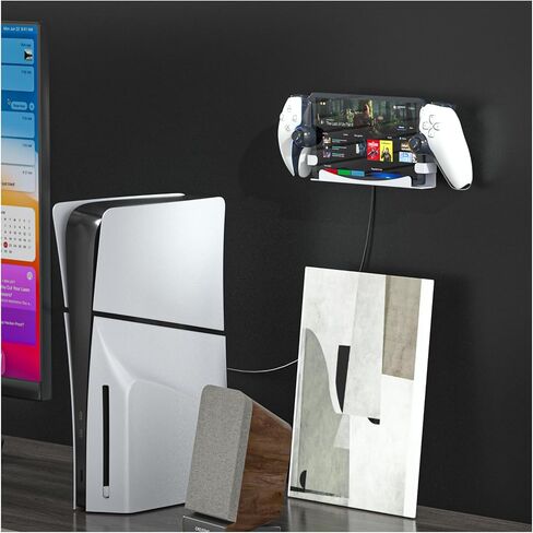 حامل تثبيت على الحائط من ECHZOVE PS Portal، طقم تثبيت على الحائط متوافق مع مشغل PlayStation Portal Remote Player، حامل دعامة تثبيت على الحائط لملحقات بوابة PS5 - أبيض in Kuwait